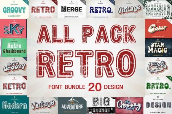 All Pack Retro Font Bundle: Your Vintage Design Toolkit