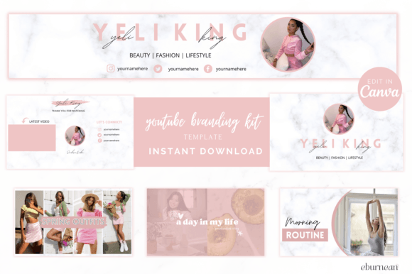 Beauty Blogger YouTube Branding Kit: Elevate Your Channel