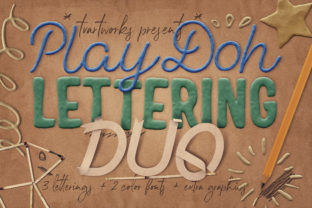 Play-Doh Lettering Duo: A Playful 3D Font Bundle for Creative Projects