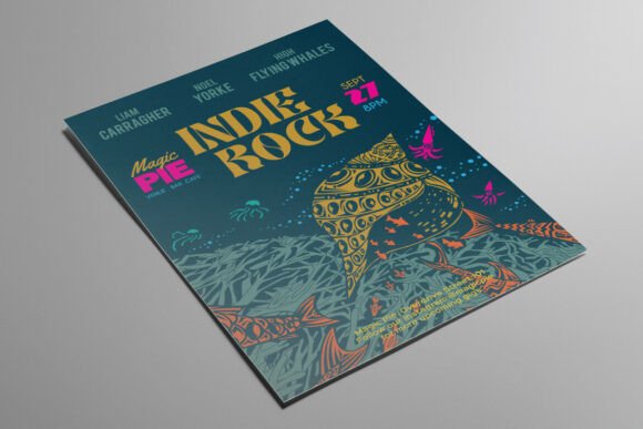Sea Shell Illustrated Indie Rock Flyer: A Designer's Toolkit