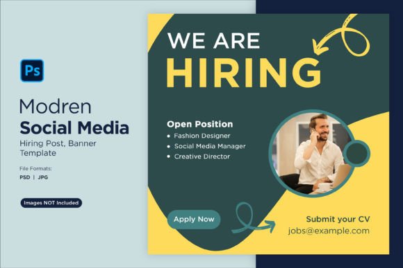 We Are Hiring Social Media Post 54: A Professional Template for Recruitment