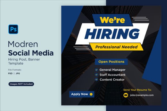 We Are Hiring Social Media Post 66: A Template for Modern Recruitment